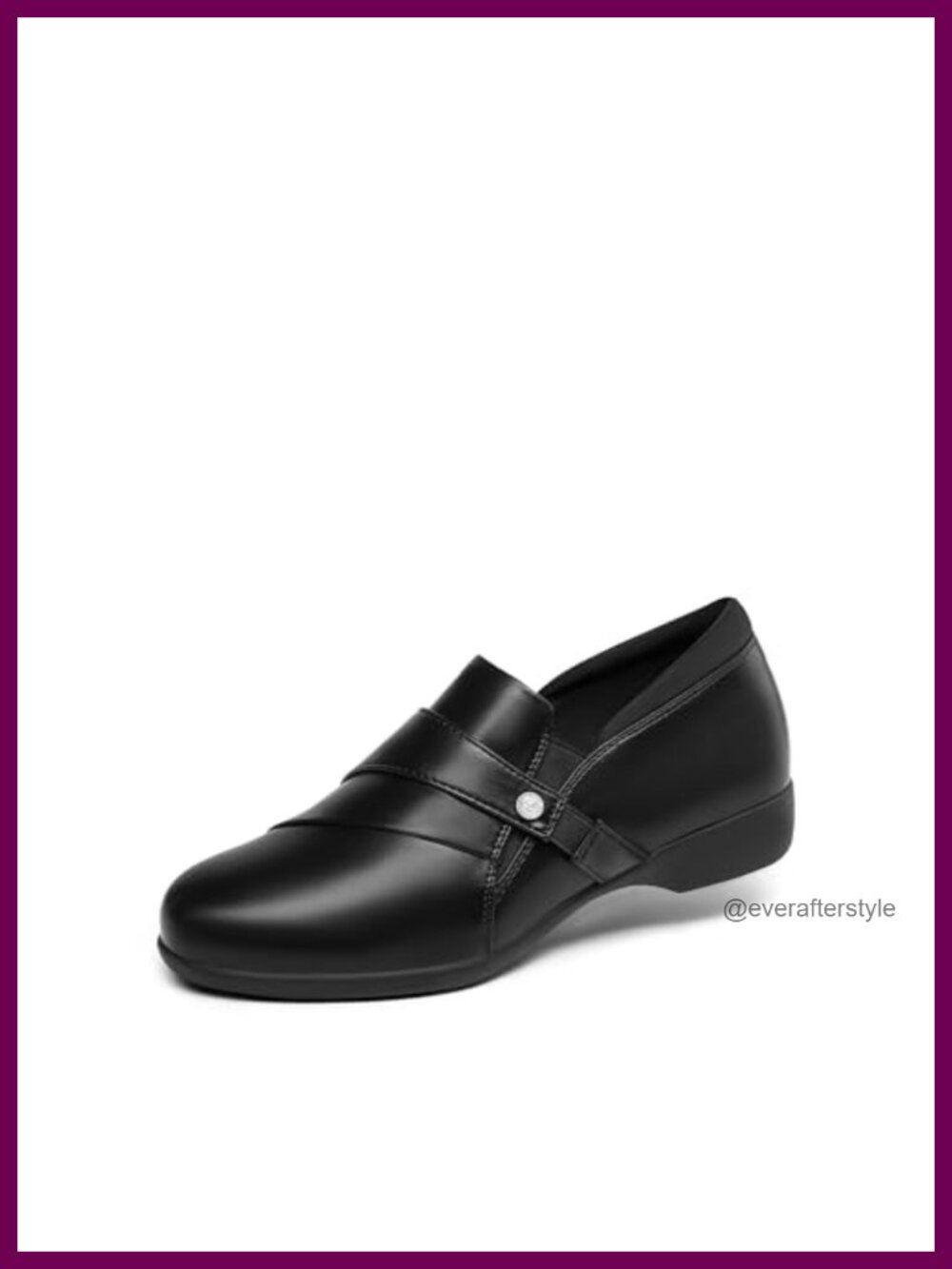 Women's Comfort Business Casual Dressy Loafers Faux Leather Slip-On Flats